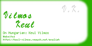 vilmos keul business card